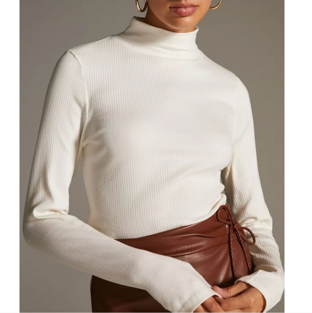 Anthropologie White Long Sleeve Tee - Picture 3 of 11